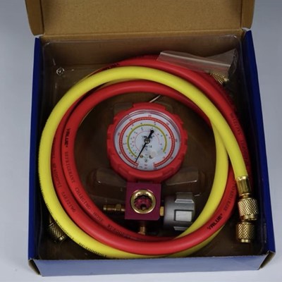 飞越r32冷媒压力表VMG-1c-R32-H格力空调加氟压力单表组 精准防撞