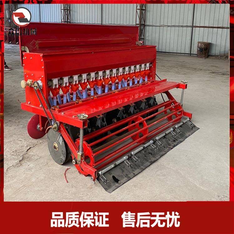 小麦播种施肥机拖拉机带旋耕耙配套撒肥机撒播机施肥器播种器