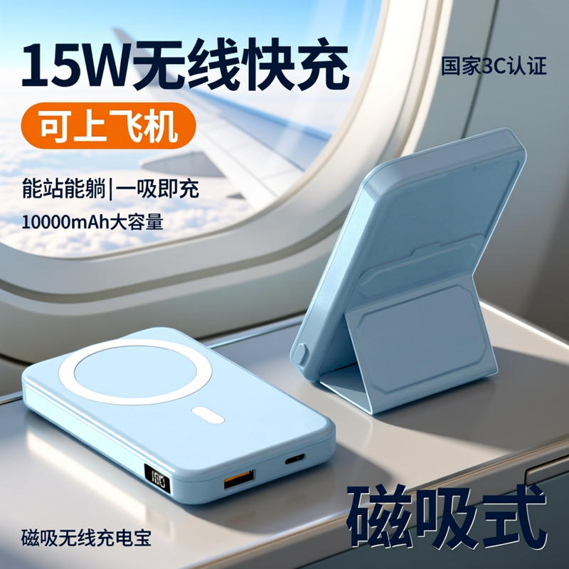 【国家3c认证】磁吸充电宝超薄小巧便携大容量适用iphone16无线magsafe快充苹果15移动电源电池可上飞机高铁