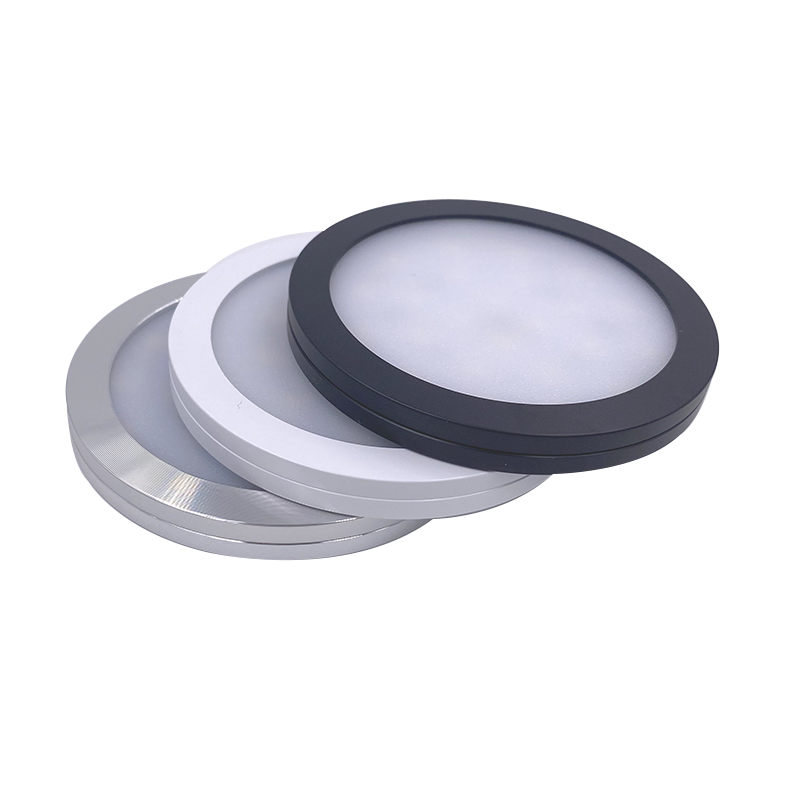 超薄迷你灯具12V筒灯吸顶灯x免钻孔整体橱柜展柜酒柜镜面明装面板