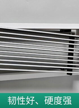 定制AS黑色单层窄边线性通风口 内G嵌百叶窗中央空调出风口格栅