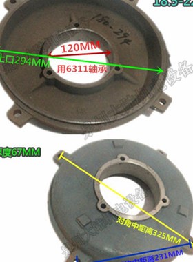 电机端盖Y180前后端盖立式端盖后盖18.5KW 22KW非标止口294MM