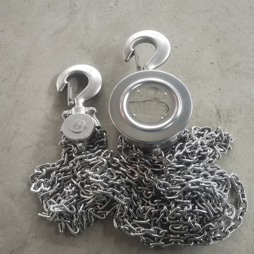 不锈钢手拉葫芦304倒链防腐防锈防磁3米6米1吨2吨3吨手动起重葫芦