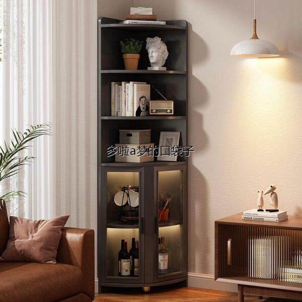 新疆包邮转角柜墙角置物架三角柜子餐厅90度角落柜拐角收纳柜书架