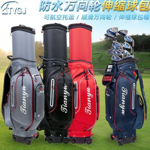 高尔夫球包 男女多功能伸缩航空托运包 球杆包袋带刹车万向四轮包