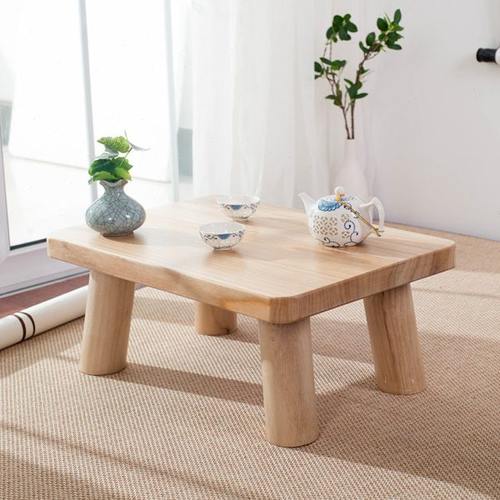 榻榻米小桌子日式北欧飘窗台小茶几实木圆形坐地矮桌茶桌阳台炕几