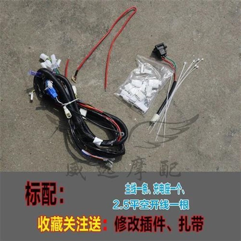 通用线路国标线中沙电动车整车线电摩大公主电缆线总Y成一套电动=