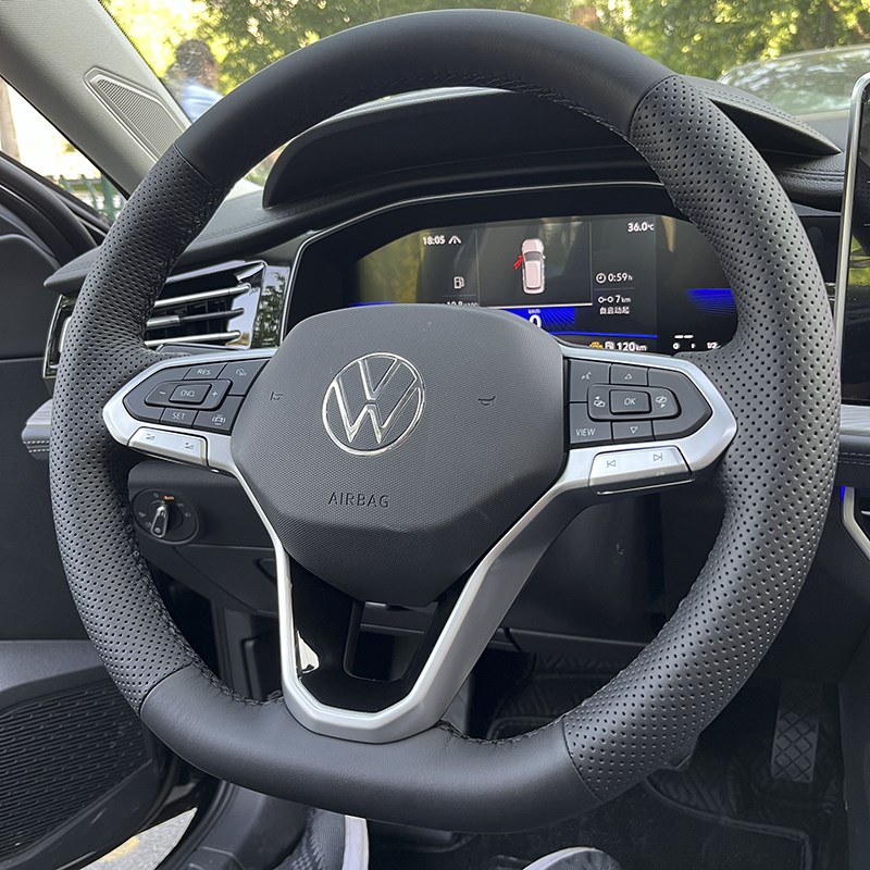 适用大众ID3迈腾GTE帕萨特ID4探岳ID6途观ID7手缝方向盘套