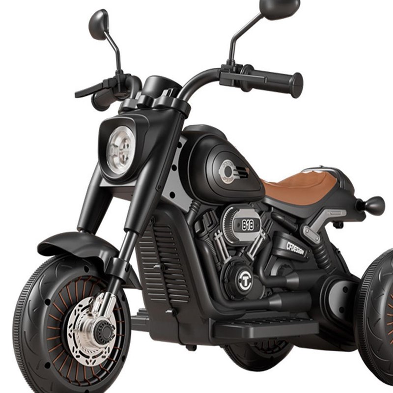 儿童电动摩托车玩具车男女宝宝车可坐人带遥控超长续航电瓶三轮车