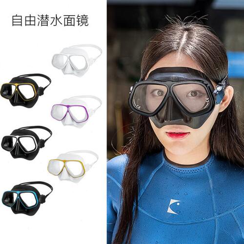 阿波罗潜水面镜镀膜不锈钢铝合金框可配近视自由潜面镜国产男女款