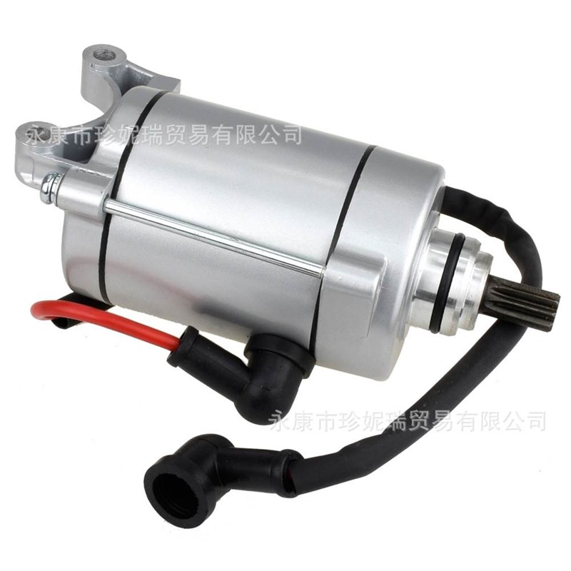 越野摩托ATV沙滩车配件适用本田CG125 150CC反转9齿启动马达电机