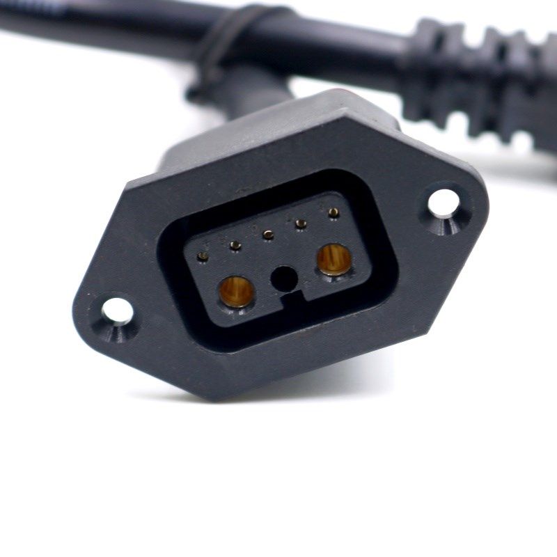 2+5锂电池转换品字头雅迪电动车新国标星恒天能电源连接线转接头