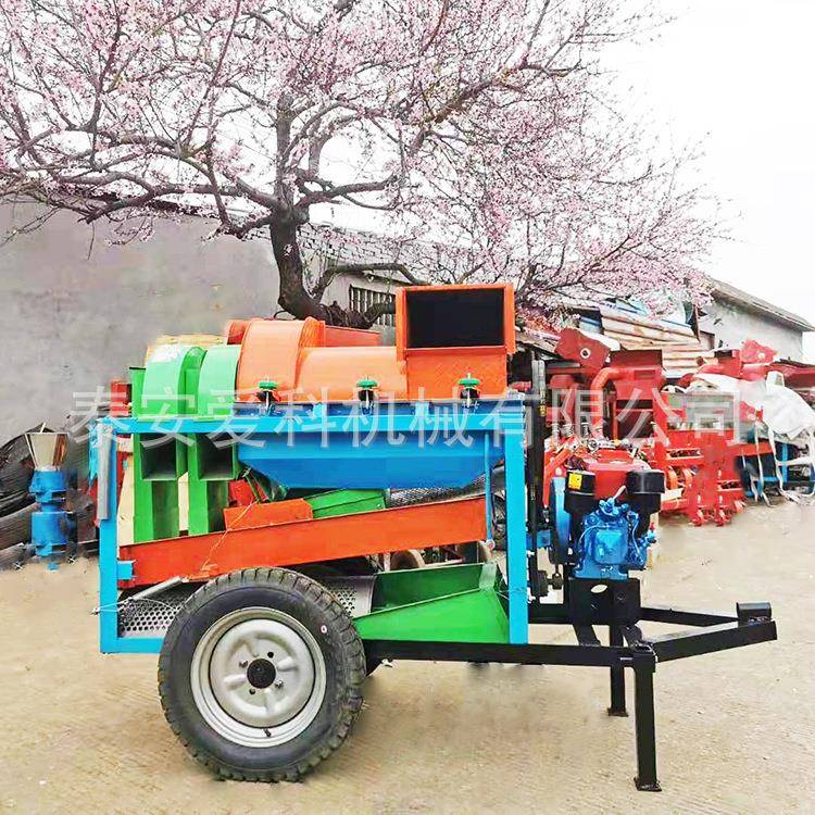 安徽滁州可移动稻麦脱粒机谷子大豆玉米油菜籽打穗机电机脱粒机