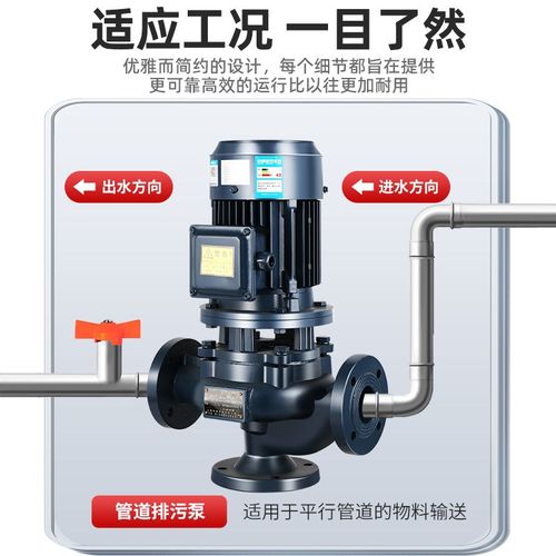GW立式管道泵380V大流量废水排污离心泵无堵塞污水泥浆增压泵