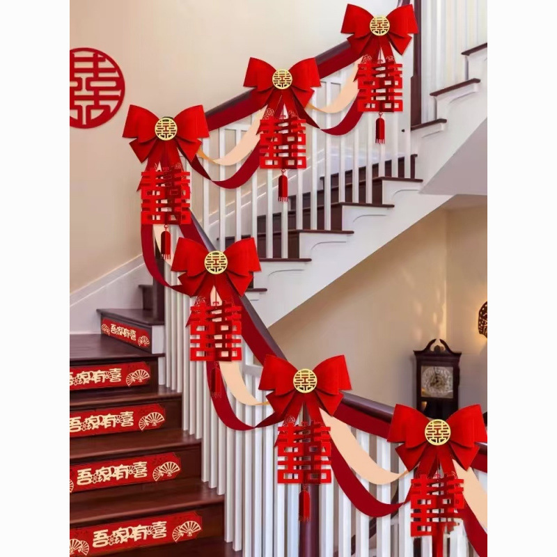 结婚楼梯扶手装饰布置套餐