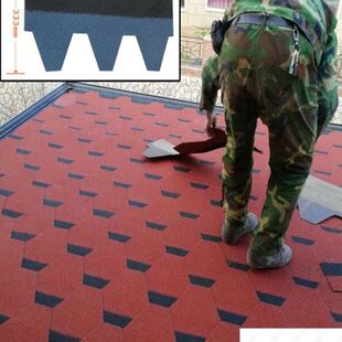 遮阳防晒屋顶防水阳光房片油毡瓦自粘型顶降噪木屋别墅沥青瓦玻璃