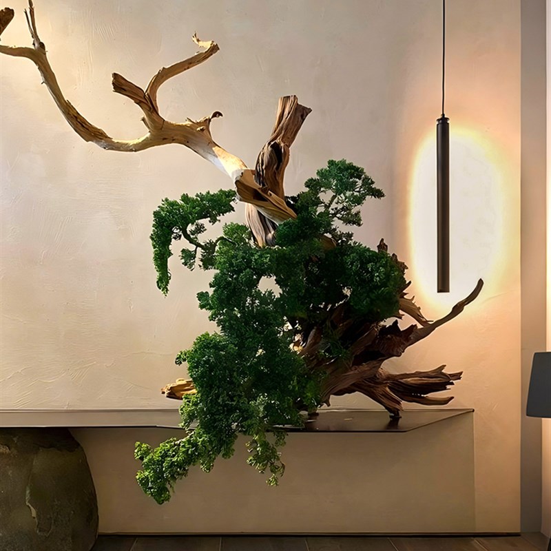 采购产品模拟绿色植物,枯木插花,人造t树,园林绿化,新型中国风实