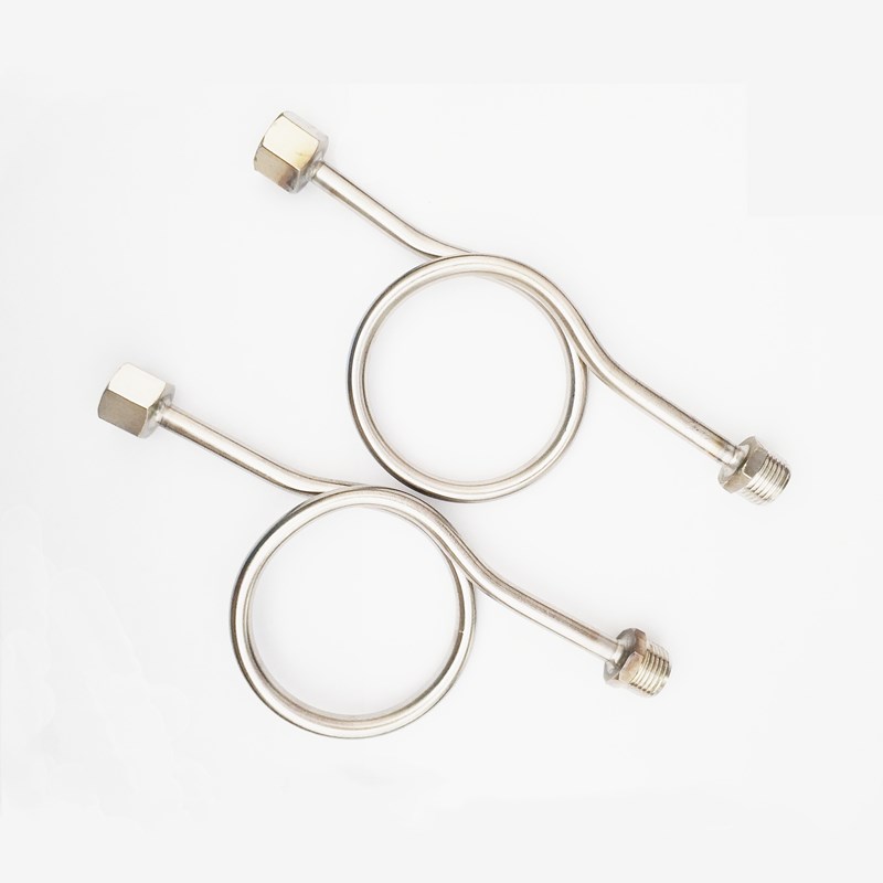 压力表弯管不锈钢压力缓冲管冷凝管内螺MJ20*1.5 外螺G1/2