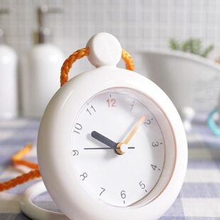 厨房创意表简约家用钟防水小钟迷你挂钟座钟毛巾挂摆件浴室架欧式