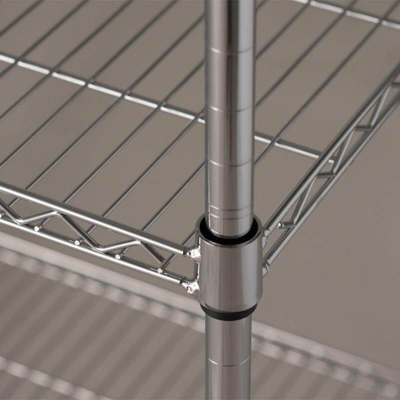 置物架不锈钢色置物架厨房五层落地可调节收纳层架货架阳台多层架