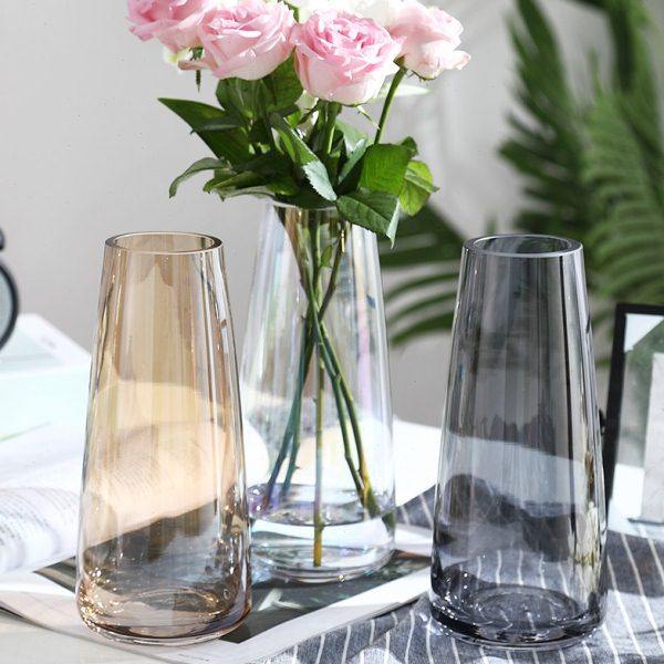 特大号欧式玻璃花瓶透明水养富贵竹百合水培花瓶客厅桌面插花摆件