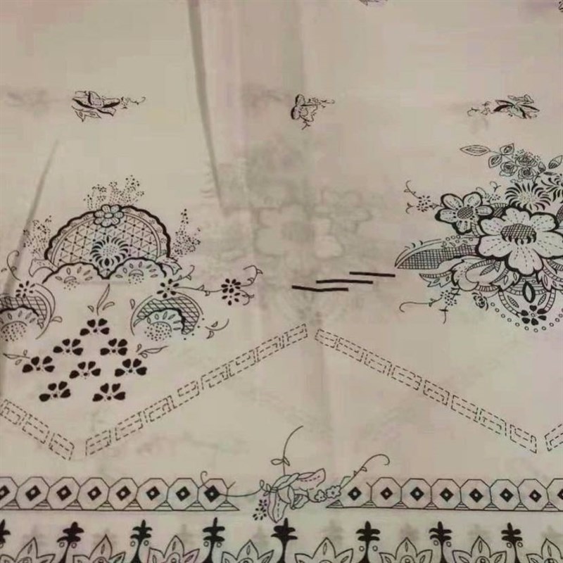 床边护沿床单床边防脏布床边隔A脏巾床沿坐巾床围布炕布小猫钓鱼