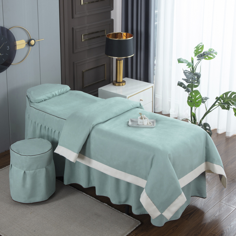 美容床罩四件套纹身纹绣师专用折叠床罩I剃头美容院专用按摩椅推