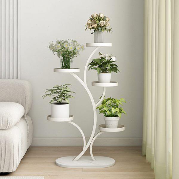 奶油风花架阳台置物架室内多层绿萝花架客厅落地式可移动花盆架子,收纳整理,阳台置物架,淘宝优惠券,粉丝福利购,淘宝优惠卷