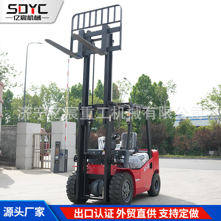 四驱柴油叉车建筑工程养殖场专用内燃叉车2吨3吨3.5侧移摆动叉车