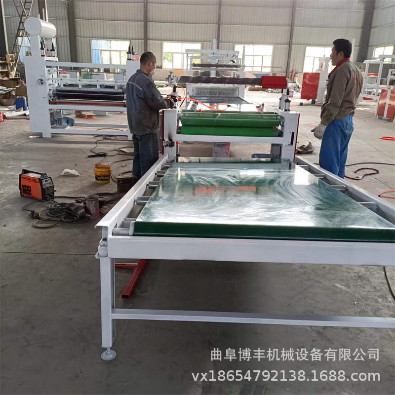 全自动防火板石膏板贴纸机 一次成型贴合机 生态板拼版贴面热压机