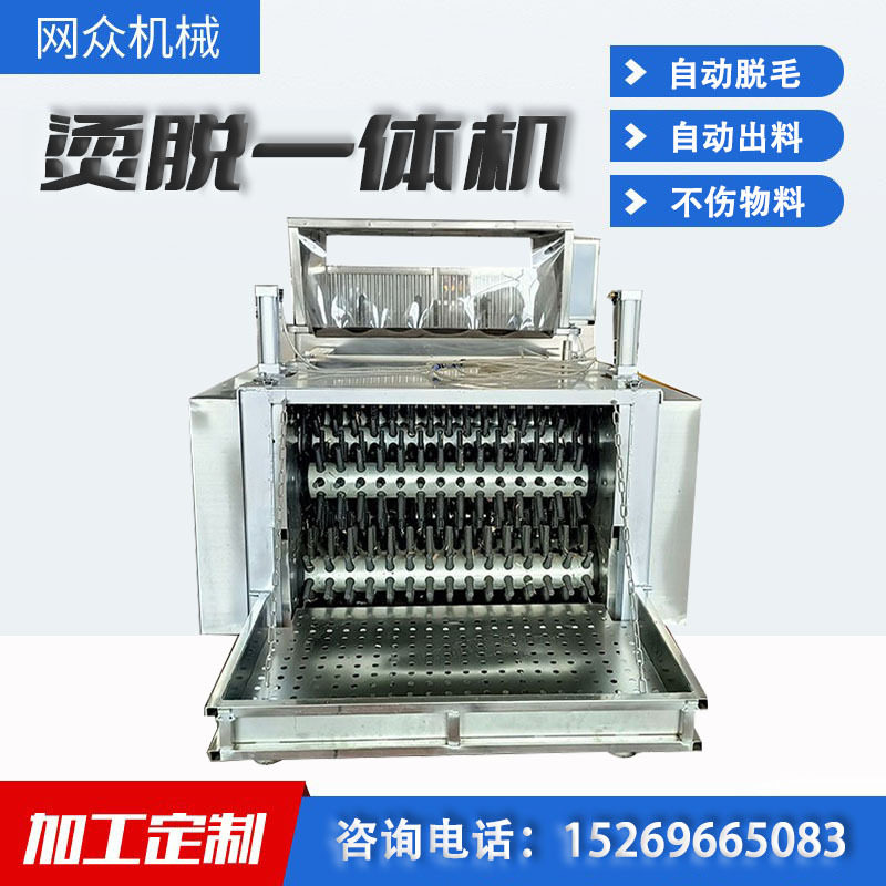 家禽全自动烫脱一体机鸡鸭鹅鸽子烫毛脱毛一体机