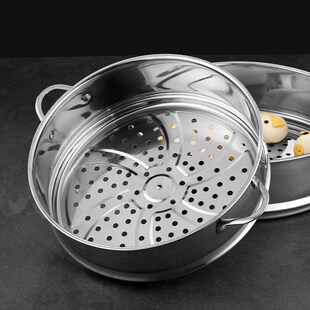 【16cm-30cm】304不锈钢蒸笼家用蒸锅篦M子蒸屉蒸隔层蒸架折叠316