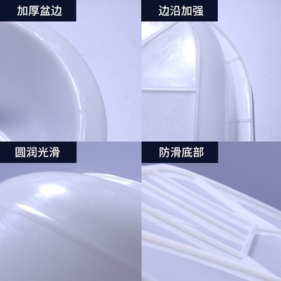 牛筋长盆塑料大盆长方形胶盆长型浴盆超大白N色家用加厚水产养殖