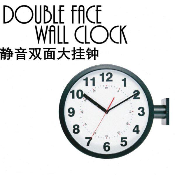 15寸大号双面壁钟简约别墅客厅静音挂钟Double sides wall clcok