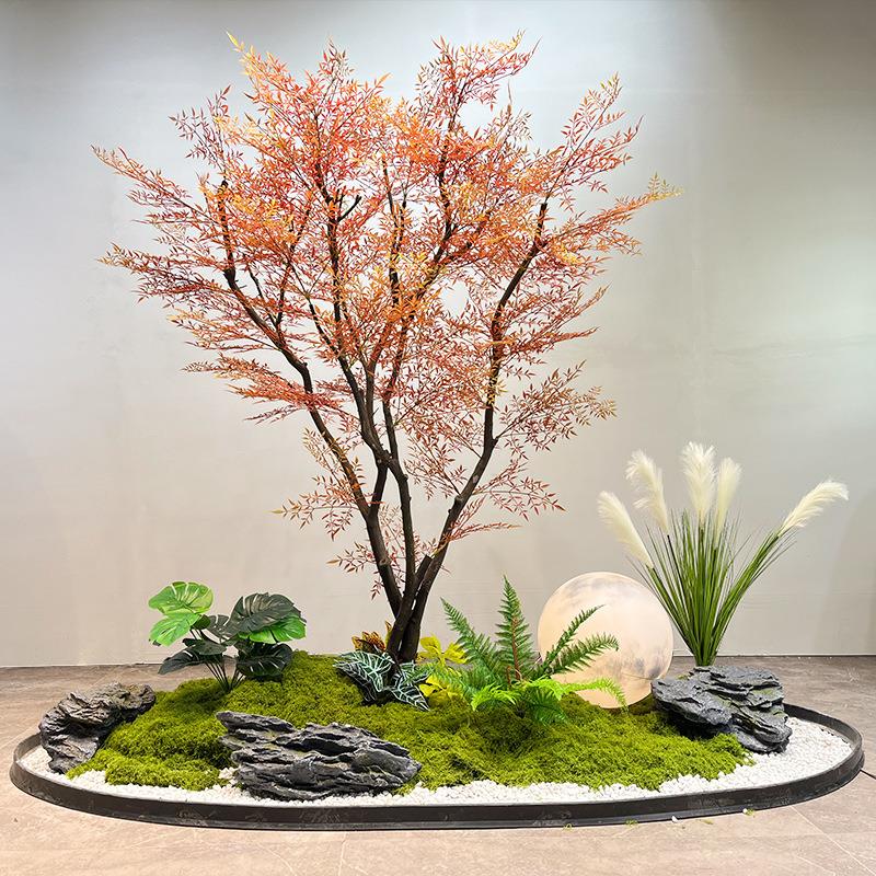 南天竹仿真树大型枯山水造景装饰鸡爪槭室内外绿植景观假树植物