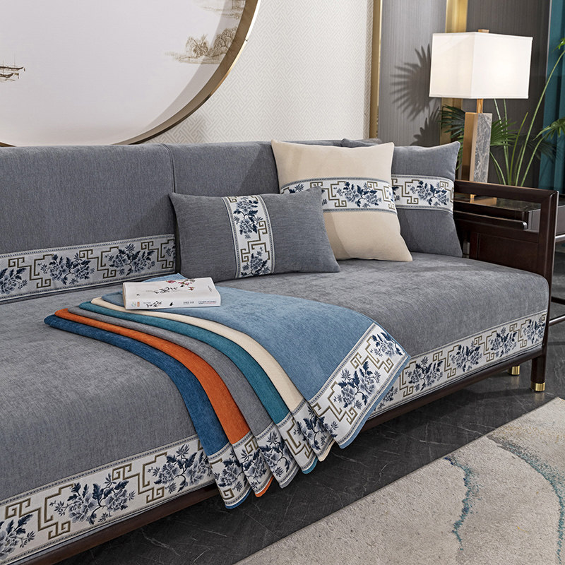 新中式防滑沙发垫四季通用坐垫子皮木沙发套罩P巾座垫全盖布艺防,居家布艺,沙发垫,淘宝优惠券,粉丝福利购,淘宝优惠卷