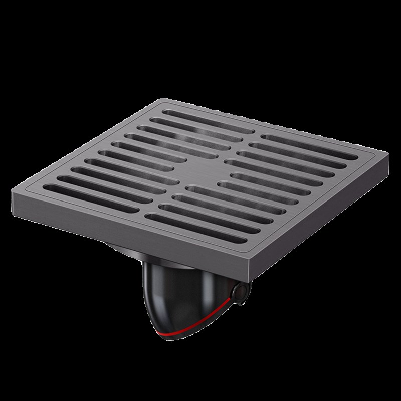 ll大尺寸地漏防臭方形庭院露台淋浴8*8直G排12*12重力15*15枪灰拉