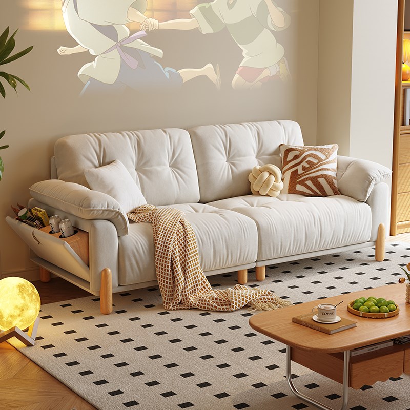 He木屋沙发床折叠两用2025新款小户型J原木风可储物实木多功能沙