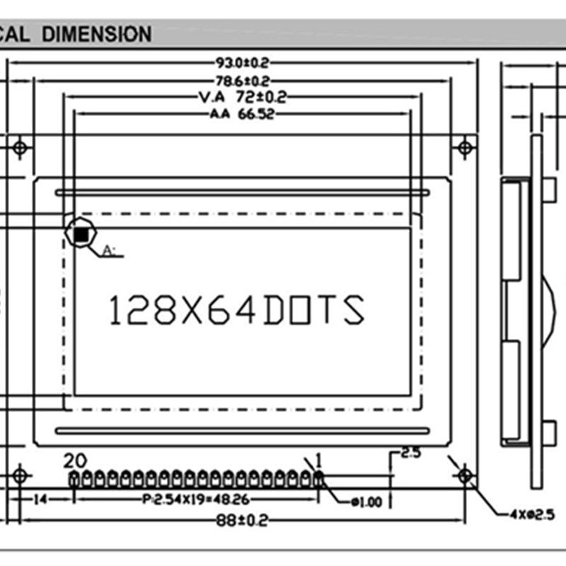 蓝屏LCD12864显示屏 液晶屏 带中文字库 带背光12864-5V 并口串口