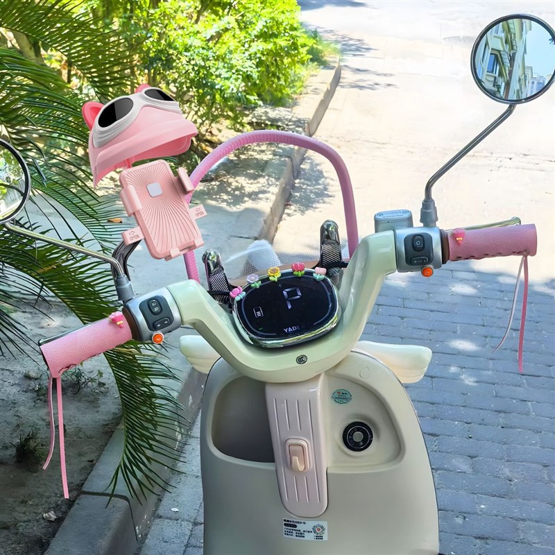 电动车手机支架头盔新型九雅号迪可爱风防雨震电动自行车导航支架