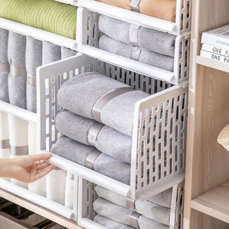 衣柜收纳架子分层隔板柜子置物架宿舍衣物整理收纳箱抽屉式收纳筐