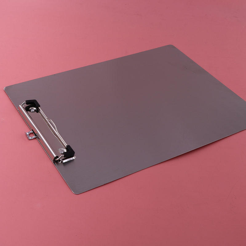 A4不锈钢文件夹板加厚款不生锈钢板夹写字板P文件板票据菜单夹板