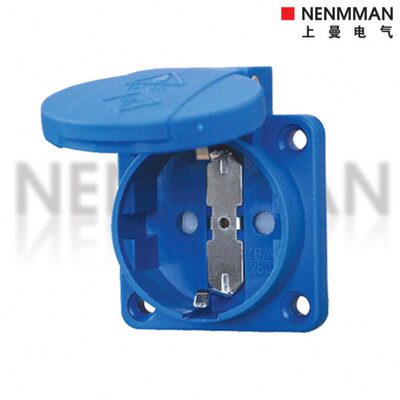 NENMMAN 法兰标准工业插头插座SCHUKO德标11031插座16A/2P/230V