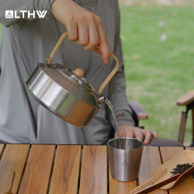 LTHW旅腾清沐户外木柄烧水壶泡茶露营饮水具便携煮水茶壶野营水具
