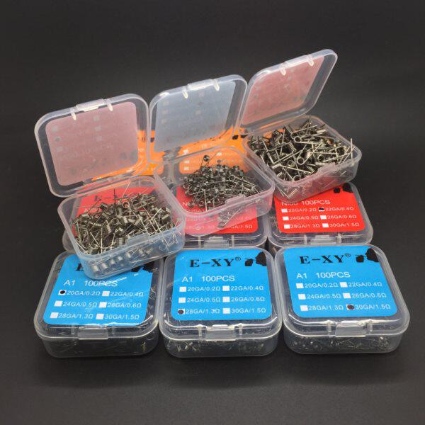 A1成品发热丝SS316L电阻丝NI80发热芯coil 100个/盒滴油配件 - 实物图