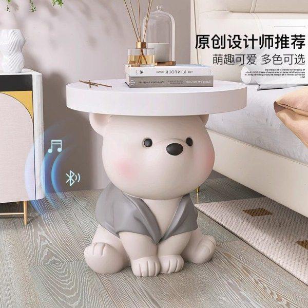 奶油风创意大熊客厅落地摆件沙发边几电视柜床头柜乔迁新居礼品,家居饰品,落地摆件,淘宝优惠券,粉丝福利购,淘宝优惠卷