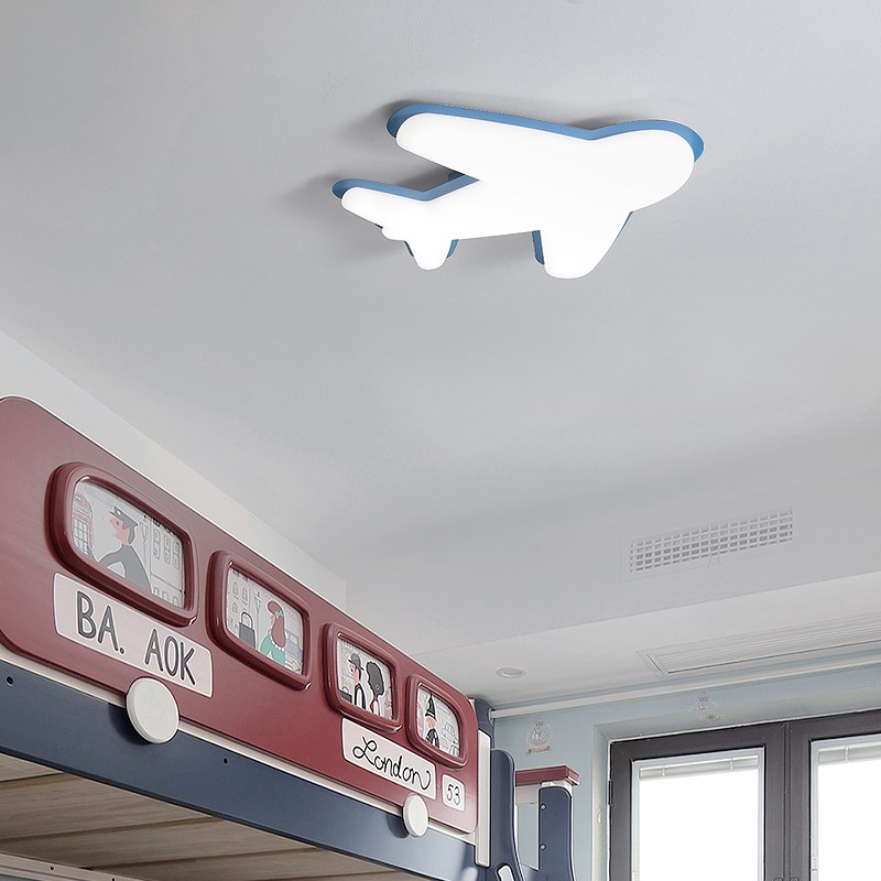 儿童房吸顶灯卡通创意飞机灯北欧简约现代led温馨男孩女孩卧室灯
