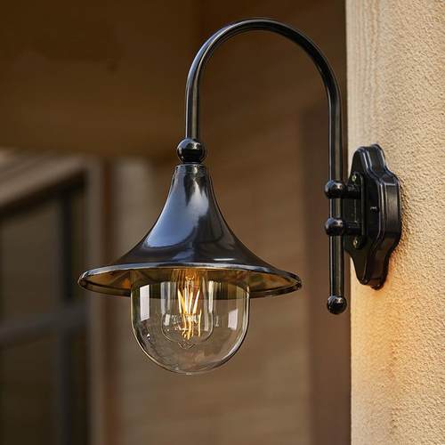 户外壁灯欧式复古喇叭壁灯室外大门灯家用楼梯田园全铝阳台露台灯