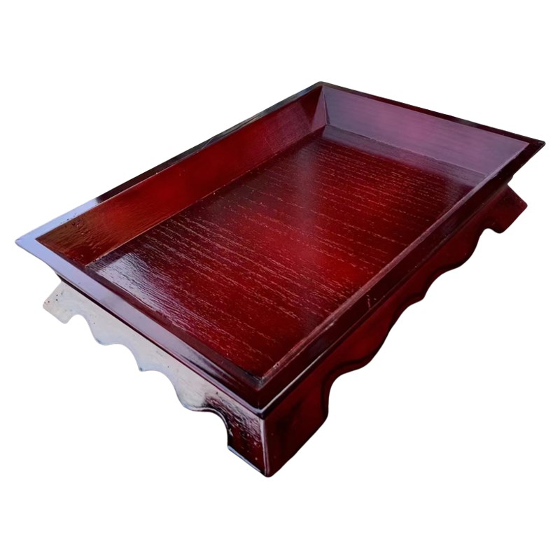 蒙古餐具木d烤全羊托盘羊腿羊排手把羊肉盘子蒙餐烫花复古加厚木