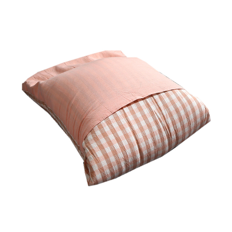 抱枕被全棉色织水洗棉家用汽车露营薄被子W日式小空调被